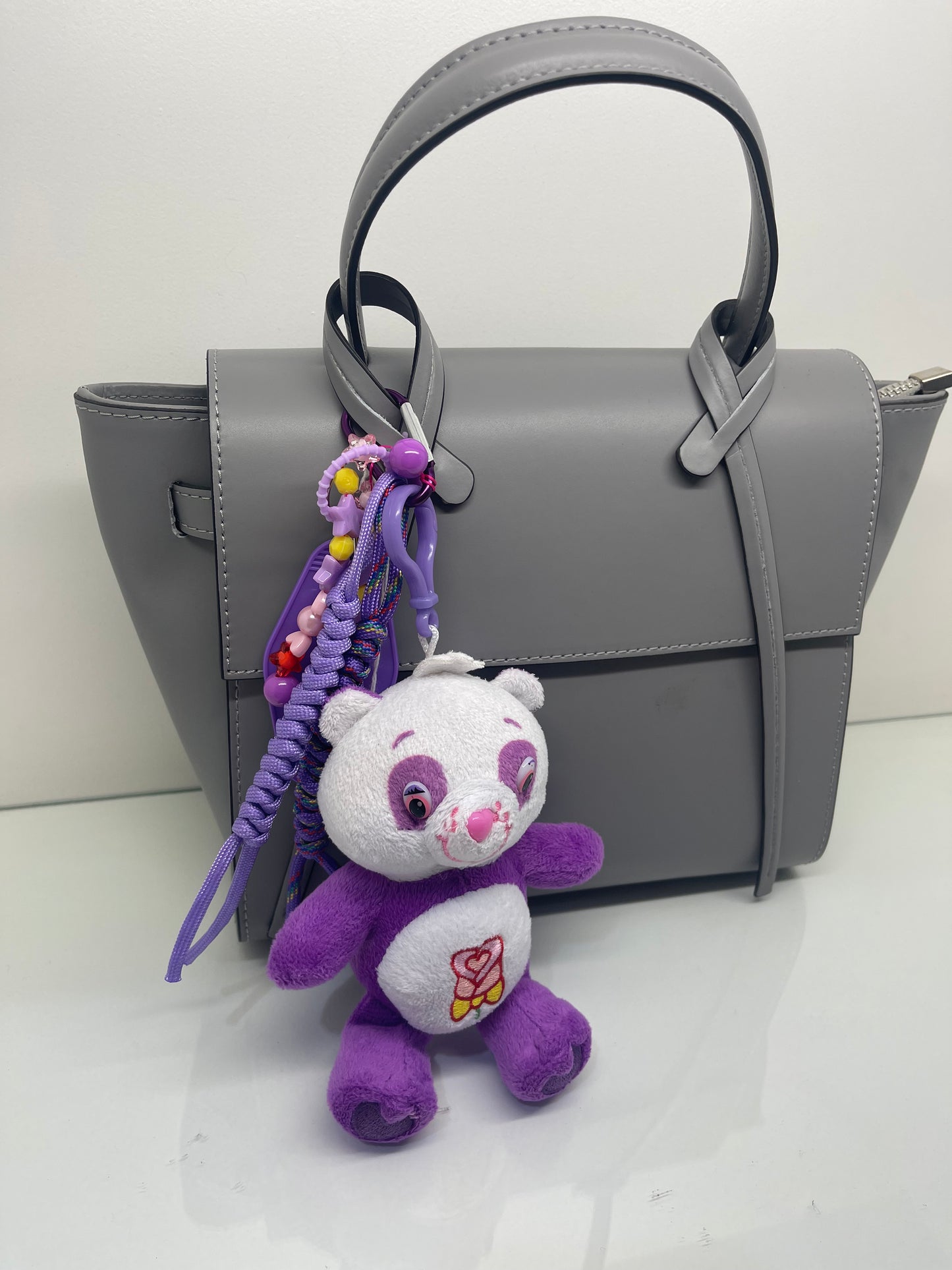 Bijou de sac " Purple Care bear" - Edition Rainbow Dream