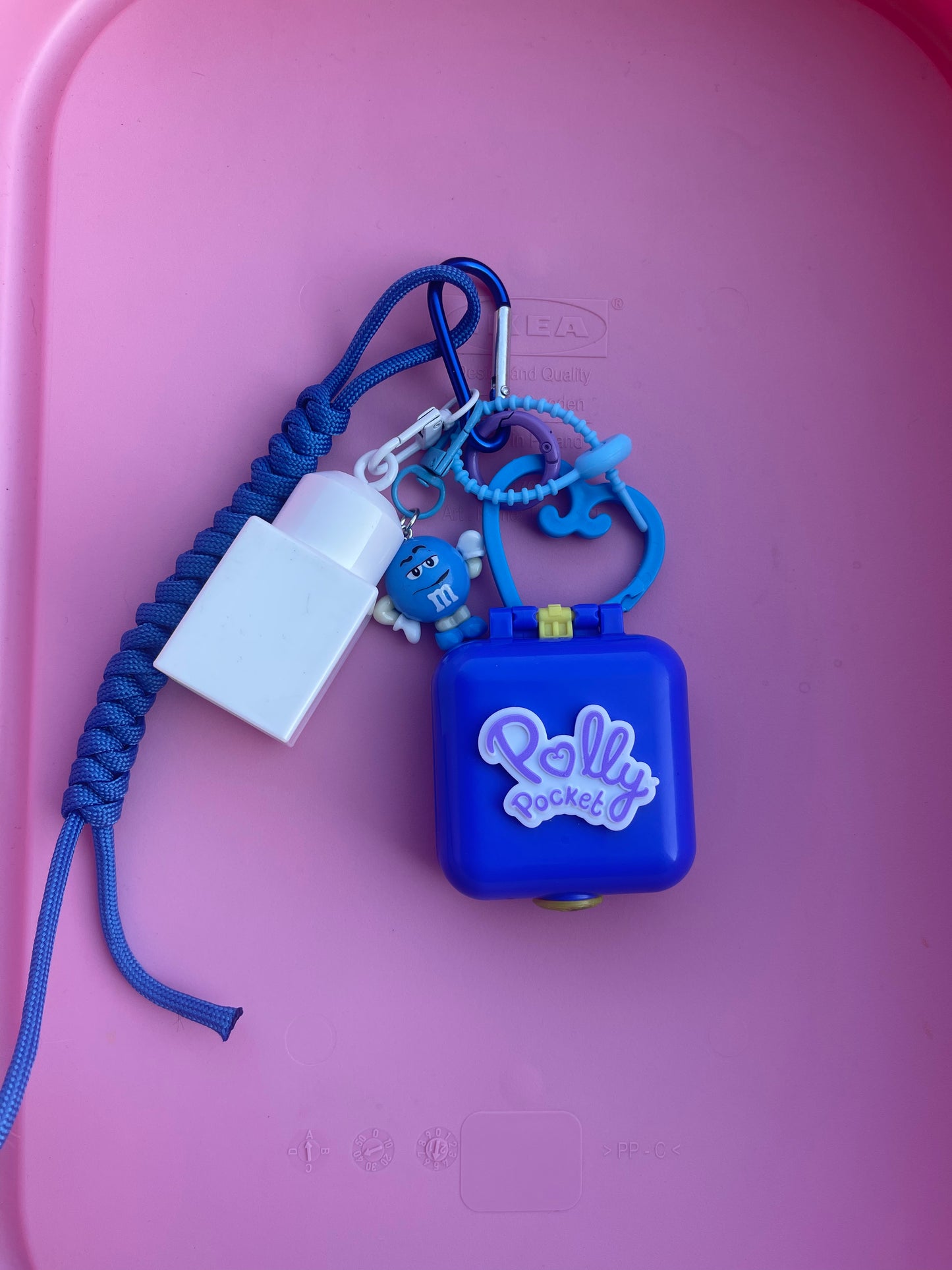 Bijou de sac " Polly Pocket Blue " - Edition Pink Power