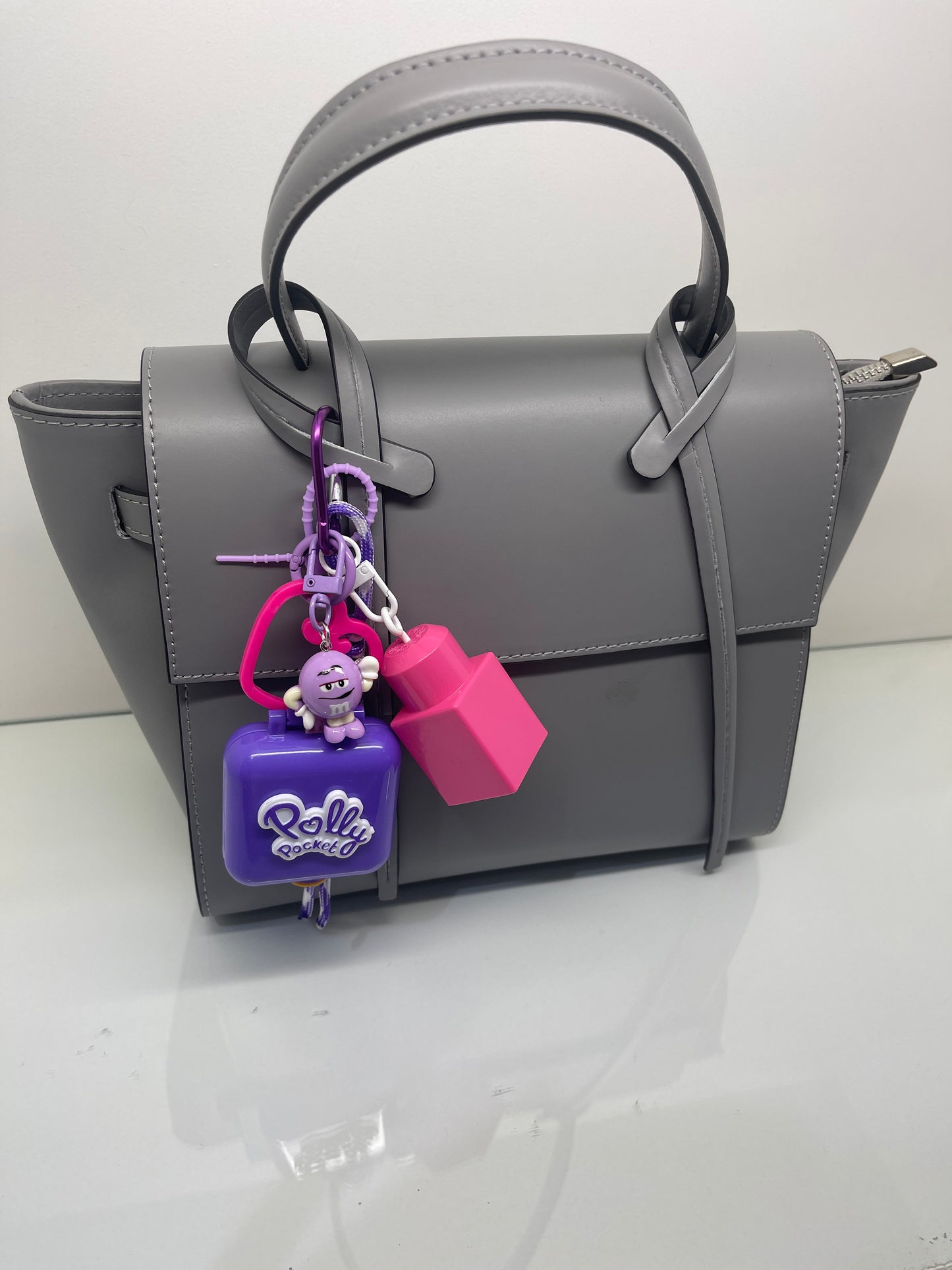 Bijou de sac " Polly Pocket purple " - Edition Pink Power