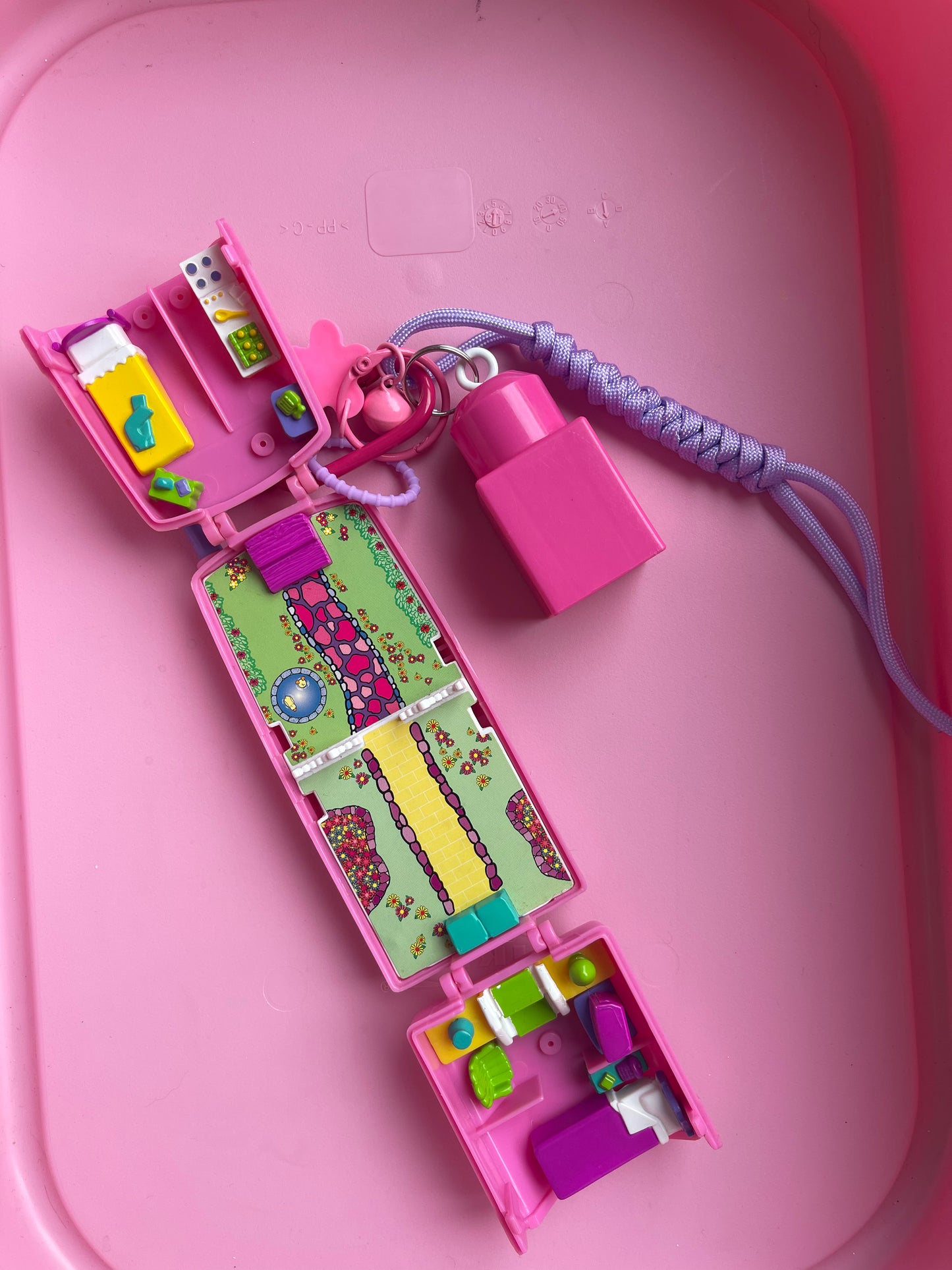 Bijou de sac " Polly Pocket Telephone vintage " - Edition Pink Power