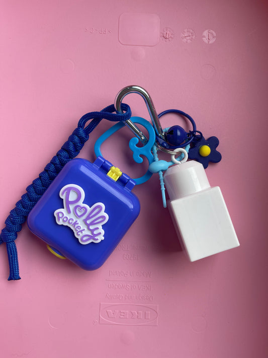 Bijou de sac " Polly Pocket Bleu " - Edition Pink Power
