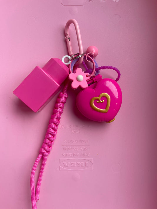 Bijou de sac " Polly Pocket Coeur " - Edition Pink Power