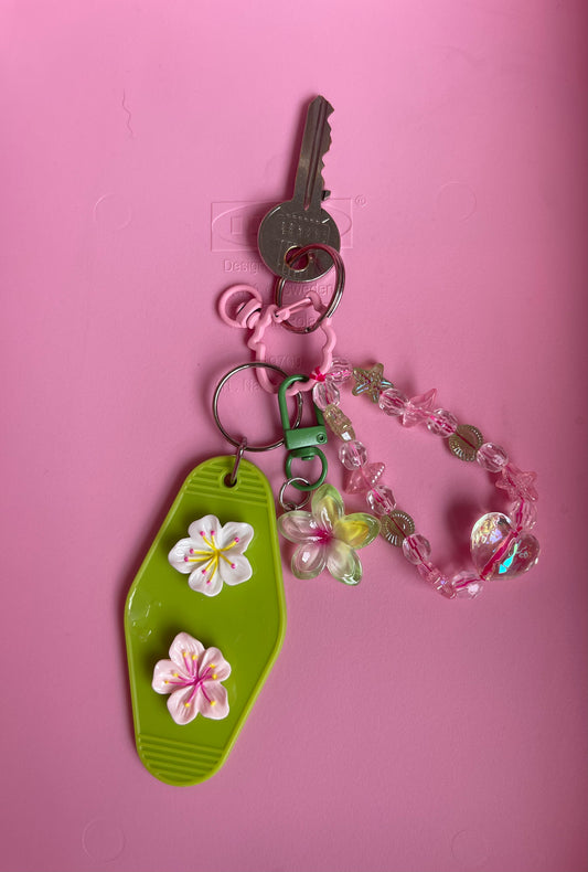 Bijou de clé " Tropical Bloom "