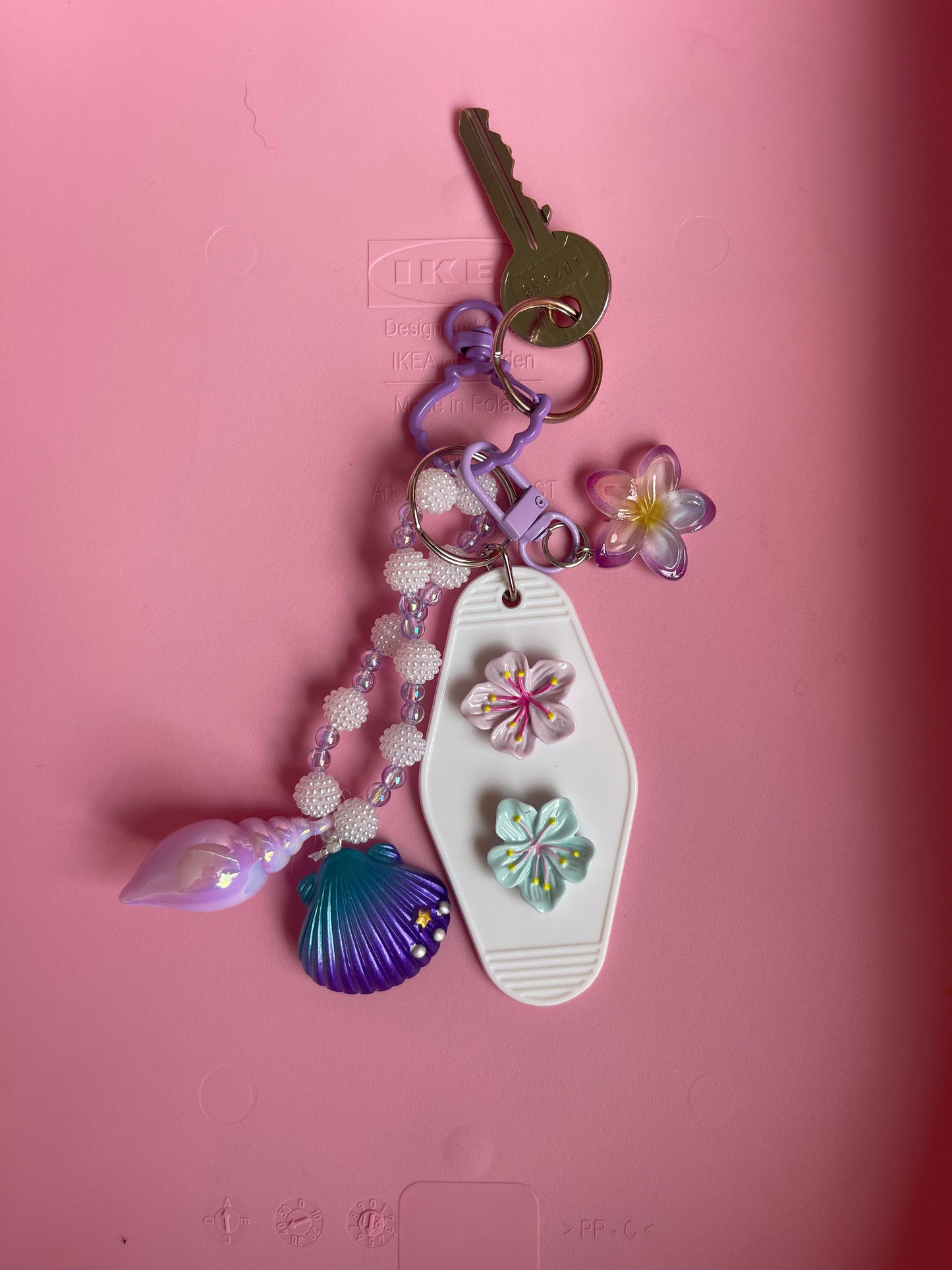 Bijou de clé " Tropical Bloom "