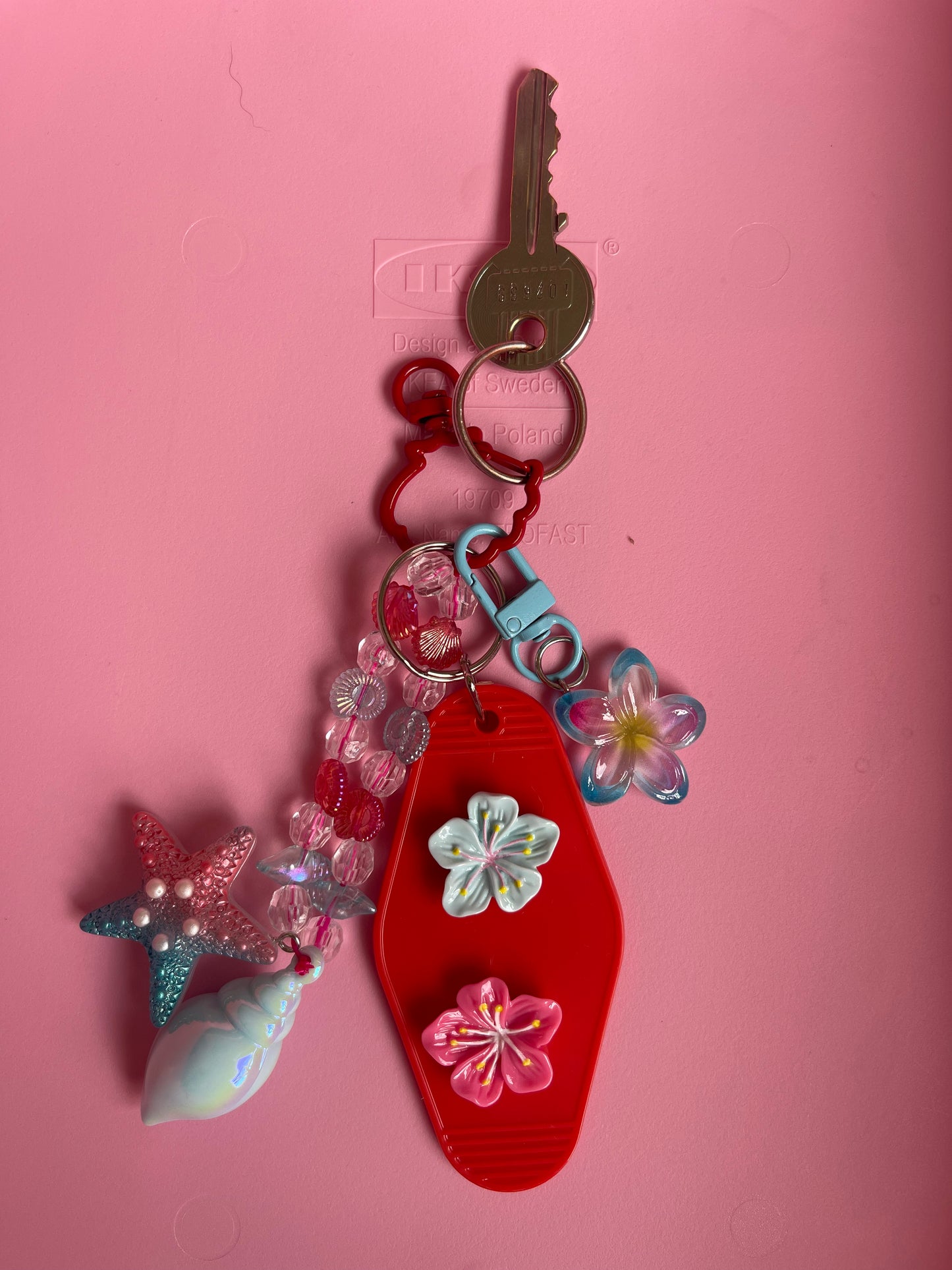 Bijou de clé " Tropical Bloom "